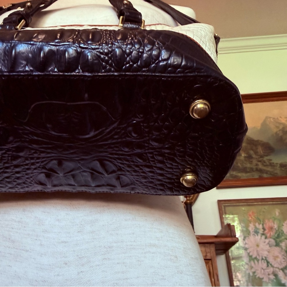 Brahmin Mini Asher Sugar Tri Leather Croc Embossed Bag - Picture 13 of 14